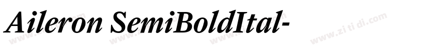 Aileron SemiBoldItal字体转换